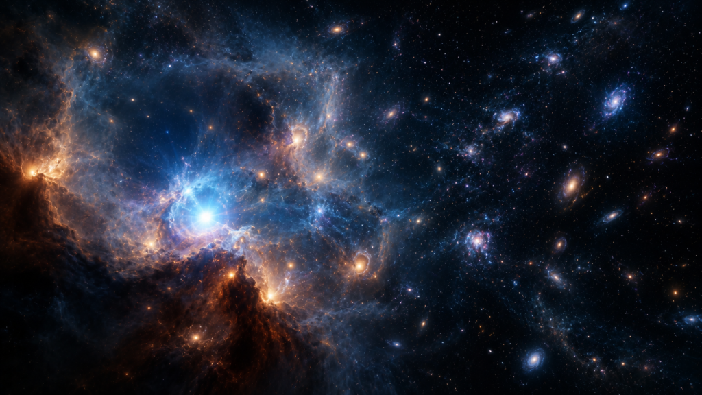 Early stars forming from primordial hydrogen and helium gas in the young universe.