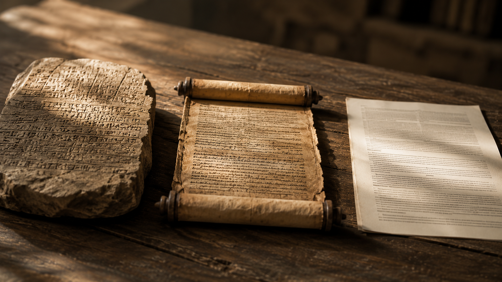 Historical documents and symbols representing the development of human rights.