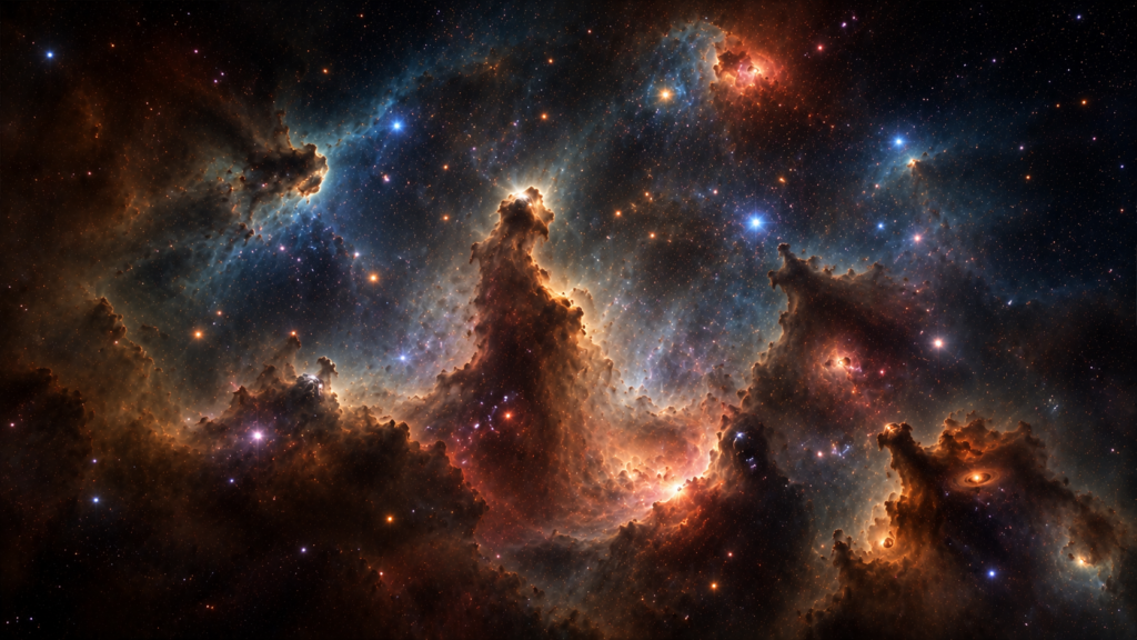 Active stellar nursery containing gas, dust, and newly forming stars.