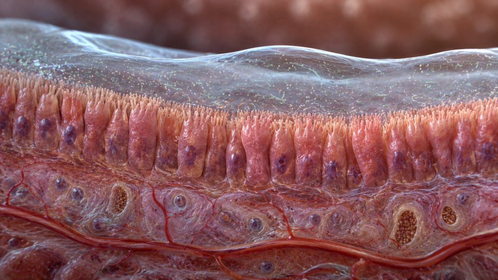 Protective mechanisms shielding the stomach lining from gastric acid.